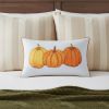 Pumpkin Trio Lumbar Decorative Throw Pillow Cover