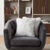 18" X 18" X 5" Gradient Gray Faux Fur  2Pack Pillow