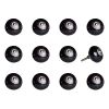 1.5" X 1.5" X 1.5" Ceramic Metal Black 12 Pack Knob