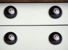 1.5" X 1.5" X 1.5" Ceramic Metal Black 12 Pack Knob