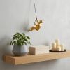 6" Gold Unique Climbing Man With Rope Wall Art