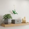 6" Green Unique Climbing Man With Rope Wall Art