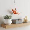 6" Orange Unique Climbing Man Wall Art