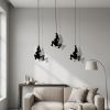 Set of Three 6" Black Resin Unique Climbing Men Wall Decor