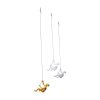 Set of Three 6" White Silver and Gold Climbing Men With Rope Wall Art