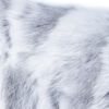 5" X 12" X 20" 100% Natural Rabbit Fur Grey Pillow
