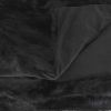 Black Knitted Rabbit Solid Color Plush Reversable Throw