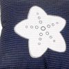 17" Blue and White Linen Throw Pillow