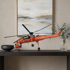 Aerial Crane Lifting Helicopter LED Sculpture