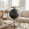 10" X 8.5" X 18" Airplane On Globe With Brass Stand