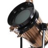 28" X 28" X 65.5" Alum Steel Spot Light Wood Stand Textured Glass