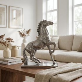 5" X 12.5" X 11" Horse Statue With Base