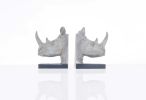 Rhino Head Bookend Set Of 2