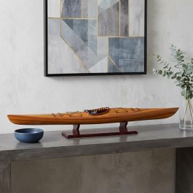 Rich Cedar Kayak Model Sculpture