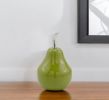 7" Green Aluminum Decorative Pear Tabletop Sculpture
