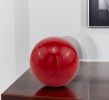 4" X 4" X 4" Red Aluminum Poppy Sphere
