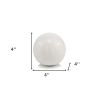 4" X 4" X 4" White Aluminum Sphere