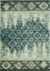 5' X 8' Slate Blue Winter Pine Trees Area Rug