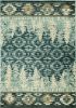 5' X 8' Slate Blue Winter Pine Trees Area Rug