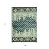 5' X 8' Slate Blue Winter Pine Trees Area Rug