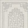 5' X 7' Ivory Grey Hand Tufted Bordered Greek Key Indoor Area Rug