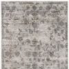 5' X 7' Grey Hand Loomed Traditional Floral Indoor Area Rug