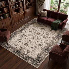 10' X 13' Gray and Ivory Area Rug