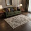 5' X 8' Grey Vintage Traditional Indoor Area Rug