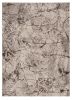 5' X 8' Ivory Grey Machine Woven Abstract Vermicular Indoor Area Rug