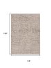 118 X 158 Grey Polyester Rug