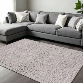 118 X 158 Grey Polyester Rug