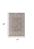 4' X 6' Beige Machine Woven Shrank Abstract Lines Design Indoor Area Rug