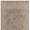 5' X 8' Natural Brown Machine Woven Abstract Lines Indoor Area Rug