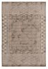 5' X 8' Natural Brown Machine Woven Abstract Lines Indoor Area Rug