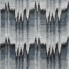 5' X 8' Blue Ivory Machine Woven Geometric Waves Indoor Area Rug