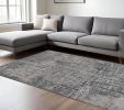 10' X 13' Ivory Or Grey Polypropylene And  Polyester Rug