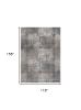 10' X 13' Ivory Grey Machine Woven Abstract Scratch Indoor Area Rug