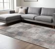 10' X 13' Grey Or  Brick Polypropylene And  Polyester Rug