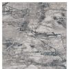 10' X 13' Grey Polypropylene And  Polyester Rug