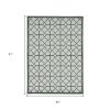 5' X 8'  Ivory Or Grey Geometric Tiles Area Rug