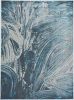 5' X 8' Silver Or Blue Abstract Brushstrokes Indoor Area Rug