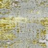 5' X 8' Ivory Or Gold Abstract Brushstrokes Indoor Area Rug