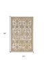 2' X 3' Ivory Wool Floral Vines Area Rug