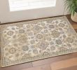 2' X 3' Ivory Wool Floral Vines Area Rug