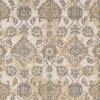 2' X 7' Ivory Sand Floral Vine Wool Indoor Runner Rug
