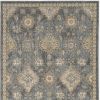 2' X 3' Gray Wool Medallion Area Rug