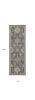 2' X 7' Slate Grey Floral Vine Wool Indoor Runner Rug