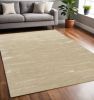 5' X 7' Beige Hand Tufted Abstract Indoor Area Rug