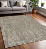 5' X 7' Sand Plain Wool Indoor Area Rug With Viscose Highlights