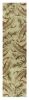 10' Ivory Hand Tufted Tropical Leaves Indoor Runner Rug